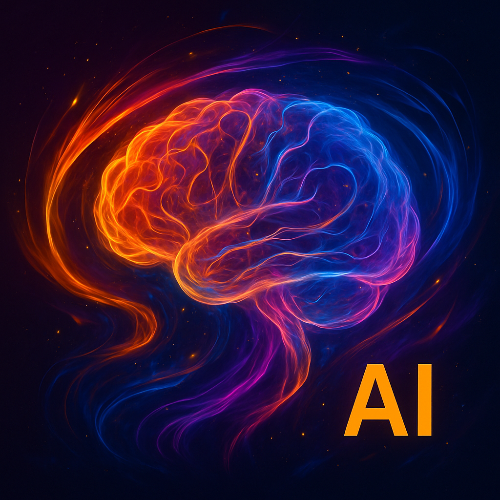 Colorful abstract AI brain representing learning and creativity